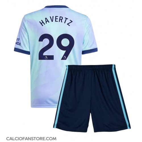 Maglia Calcio Arsenal Kai Havertz #29 Terza Divisa Bambino 2024-25 Manica Corta (+ pantaloncini)